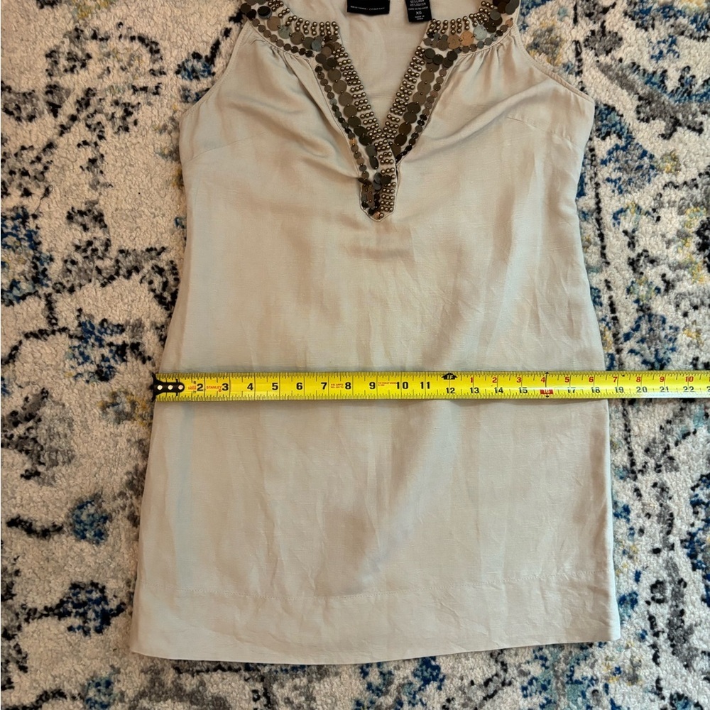 New York & Company Khaki Embellished Mini Dress - Picture 6 of 8
